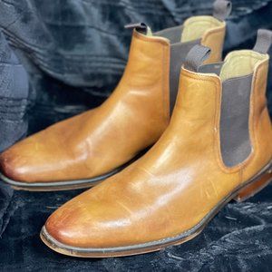 Men's Aldo Slip-on Collen Chelsea Ankle Boots, Cognac Size 9.5 D